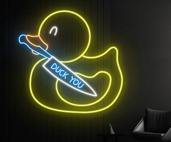 Brighten Your Festivities: The Duck You Led Neon Sign for Christmas, Perfect for Home, Bars, and Office Celebrations.