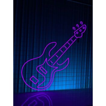 Rock Your Space: Electric Guitar LED Sign Coffee Music Decor - Perfect for Restaurant, Bar, Home, and Music-themed Parties