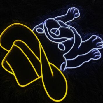 Brighten Up Your Space: France Bulldog Cowboy LED Neon Sign Perfect for Home Decor, Bars, and Pet Shops