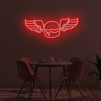 Burger Angel LED Sign
