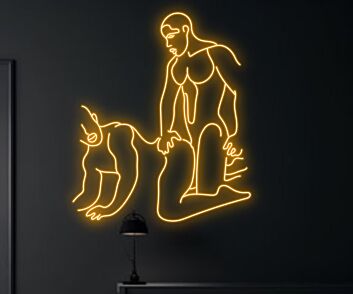 Brighten Up Your Home, Bar, or Wedding with a Gay Couple Making Love Led Neon Sign Light: A Symbol of Love and Inclusion.