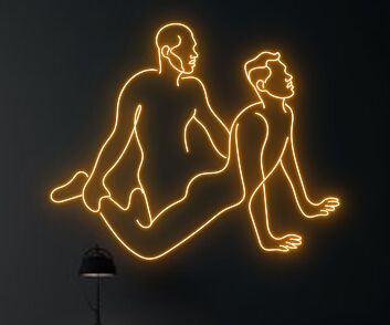 Enhance Your Bar, Club, or Personal Space with the Eye-Catching Gay Couple Naked Male Led Neon Sign - Perfect for Parties, Celebrations, and Inclusive Decor.