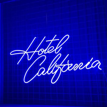 Brighten Up Your Space: Hotel California Led Neon Sign Custom Text Quote Neon Led Sign for Bar, Wedding, and Office Ambiance.
