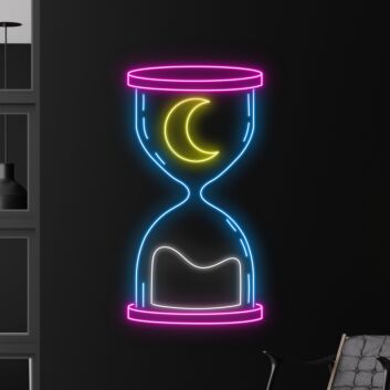 Elevate Your Space with Hourglass Led Neon Sign: Perfect for Restaurants, Home Decor, Bars, and Celebratory Events.