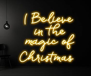 Brighten Your Holiday Spirit in Any Setting: Home, Office, or Store with the I Believe In The Magic Of Christmas Led Neon Sign Believe Neon Led Sign.