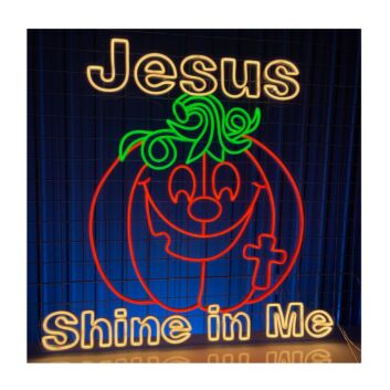 Brighten Your Holiday Season and Celebrate Faith with Jesus Shine In Me Led Neon Sign - Perfect for Christmas Decor, Office, and Worship Spaces.