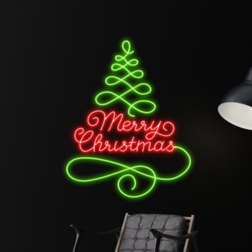 Merry Christmas Led Neon Sign Christmas Tree Neon Light Led Decor
