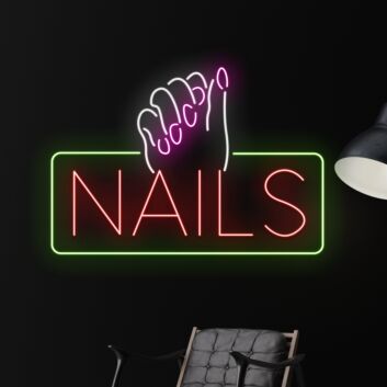 Nails Open Welcome Decor Led Sign Decor Led Neon Sign Bar Club Led Light