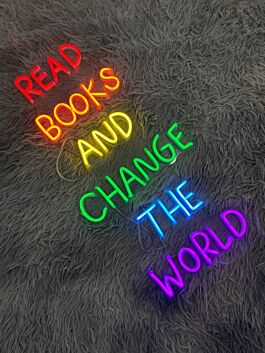 Read Book And Change The World Led Neon Sign