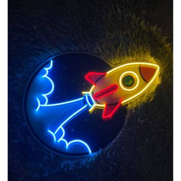 Rocket Flying Led Neon Sign Rocket Room Kid Decor Restaurant Home Decor Bar Club Decor