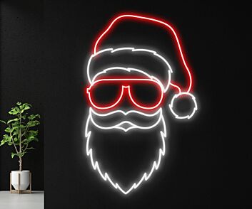 Santa Claus Face Christmas Led Neon Sign