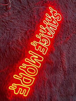 Savage Mode Quote Neon Led Sign Quote Pub Bar Hanging Led Neon Sign