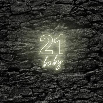 Twenty One Baby LED Neon Sign