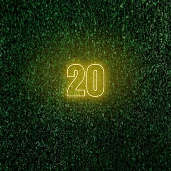 Number Twenty LED Sign