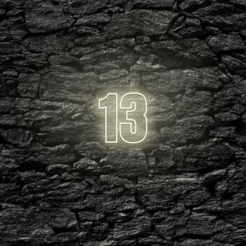 Number Thirteen LED Neon Sign