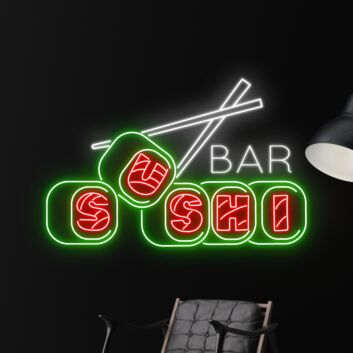 Sushi Hanging Led Neon Sign Light Sushi Store Wall Deco