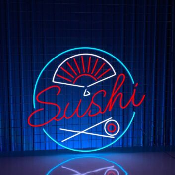 Sushi Neon Led Sign Sashimi Japanese Logo Deco Sushi Hanging Led Neon Sign