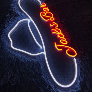 Texas Cowgirl Neon Led Sign Cowgirl Bar Cowboy Hanging Led Neon Sign