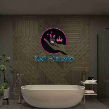 Hand Nails Studio Store Sign Hand And Lashes Led Uv Neon Sign