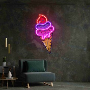 Ice Cream Led Uv Neon Sign Neonicecream Shop Decor