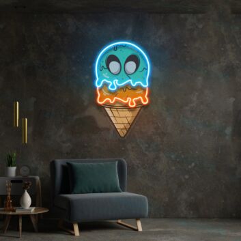 Ice Cream Wall Art Led Uv Neon Sign Wall Decor