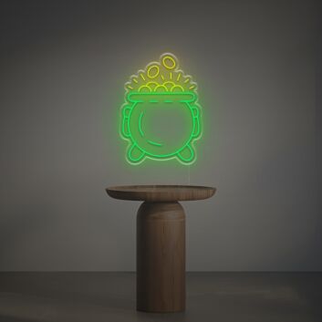 Gold Pot St Patricks Day LED Neon Sign
