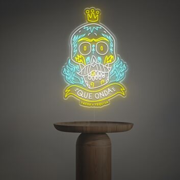 Que Onda Tacos Tequila LED Neon Sign