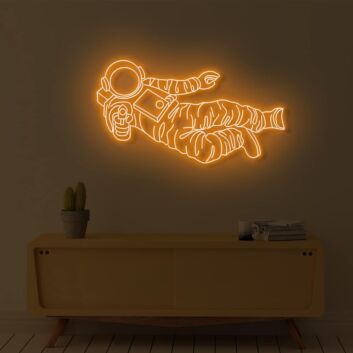 Space Man Jump LED Neon Sign