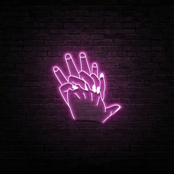 Hand In Hand Neon Sign