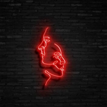 Two Faces Neon Sign