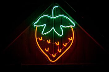 Strawberry Sign Neon Sign