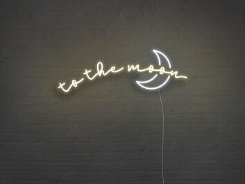 To The Moon Neon Sign