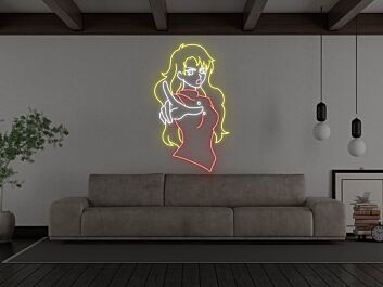 Anime Enforcer Girl Neon Sign