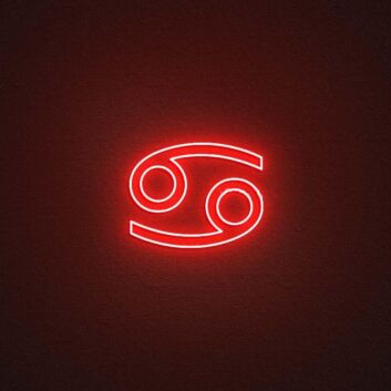 Cancer Zodiac Neon Sign