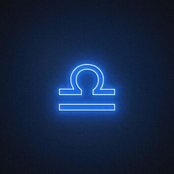 Libra Zodiac Neon Sign