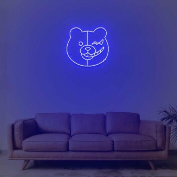 Monokuma Head Neon Sign