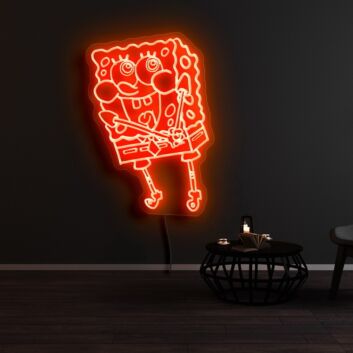 Spongebob Cute Face Neon Sign