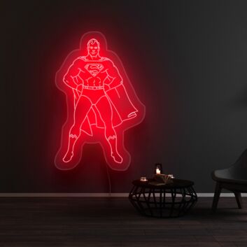 Superman Classic Pose Neon Sign