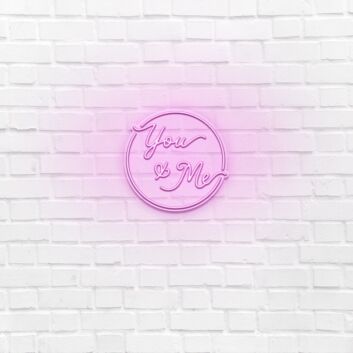 You &amp; Me LED Neon Sign
