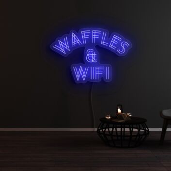 Waffles And Wifi Neon Sign