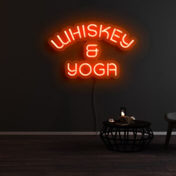 Whiskey And Yoga Neon Sign