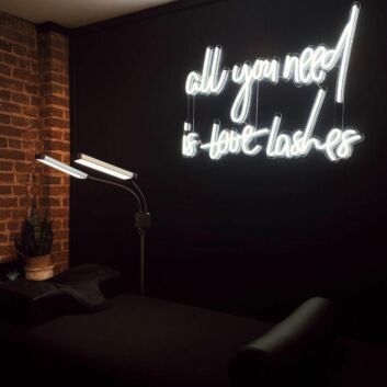All You Need Is Lashes Neon Sign