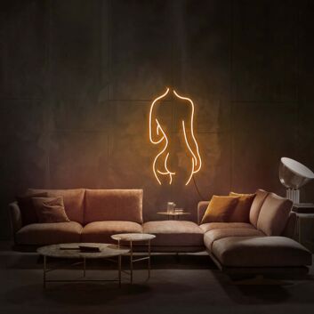 Female Figure Outline Neon Sign