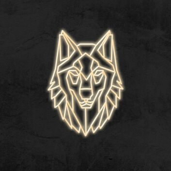 Geo Wolf Neon Sign