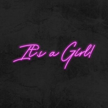 Its A Girl Babyshower Neon Sign