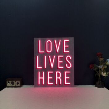 Love Lives Here Neon Sign