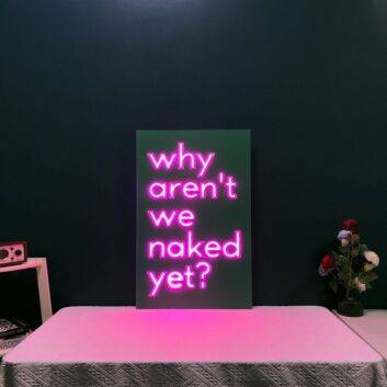 Why Are Not We Naked Yet Neon Sign