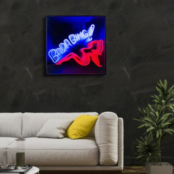 Bada Bing Infinity Mirror Neon Sign