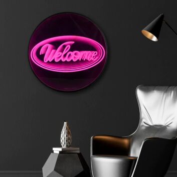 Welcome Infinity Mirror Neon Sign