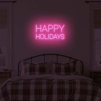 Happy Holidays LED illuminated sign